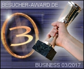 3. Platz beim Besucher-Award 03/2017 in der Kategorie Business